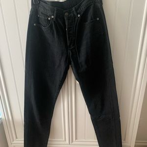 American Eagle black mom jeans